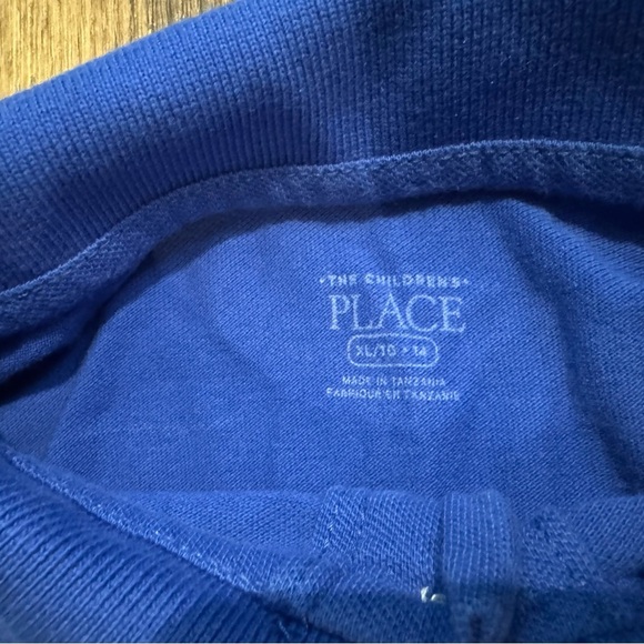 The Children's Place Royal Blue Kids Long Sleeve Polo Shirt Size XL 14/16 - Picture 2 of 4
